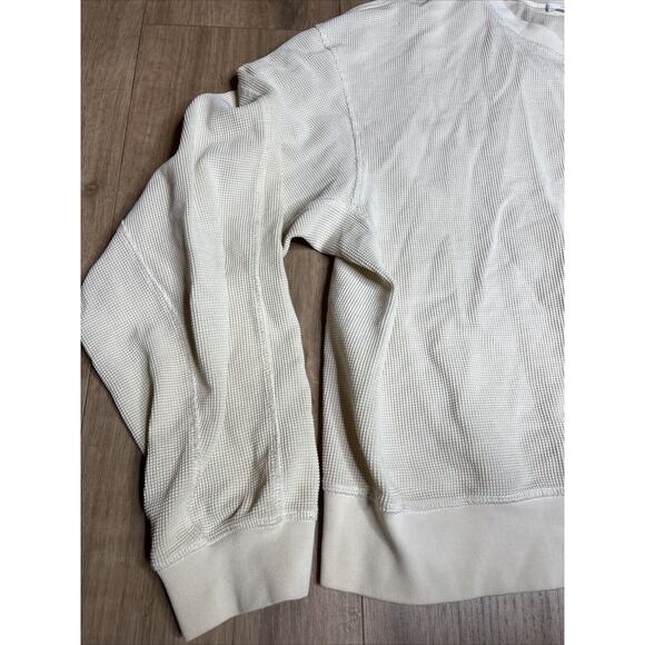 Helmut Lang Waffle Sweatshirt Size Medium M Crewneck Women’s Cozy Lounge Wear - Picture 4 of 11